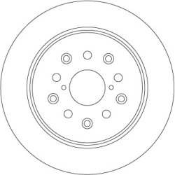 Disque de frein TRW DF4509 pour LEXUS, TOYOTA OE 42431-53011 TRW