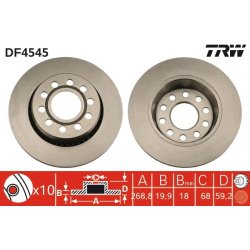 Brake Disc TRW DF4545 OE Ref 857 615 601