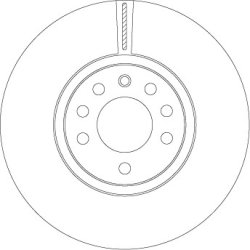 Disque de frein TRW DF4549 pour CADILLAC, HOLDEN, VAUXHALL, SAAB OE 95526643 TRW