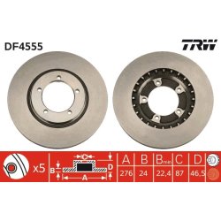 Brake Disc TRW DF4555 OE Ref MR289617