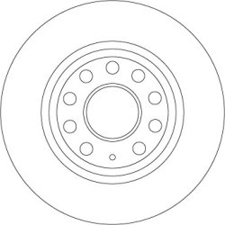 Disque de frein TRW DF4558 pour AUDI, SEAT, SKODA, VW OE 5Q0615601G TRW