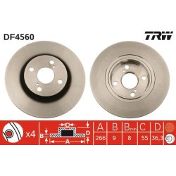Brake Disc TRW DF4560 OE Ref 42431-12150