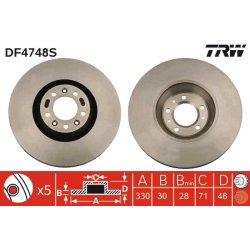 Brake Disc TRW DF4748S OE Ref 4249 43