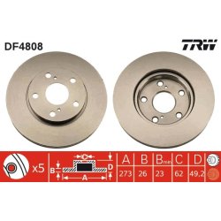 Brake Disc TRW DF4808 OE Ref 43512-02180