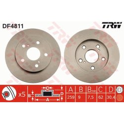 Brake Disc TRW DF4811 OE Ref 42431-02190