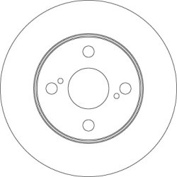 Disque de frein TRW DF4827 pour TOYOTA COROLLA OE 42431-12190 TRW