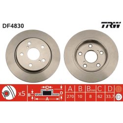 Brake Disc TRW DF4830 OE Ref 42431-02170