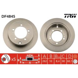 Brake Disc TRW DF4845 OE Ref MB928716