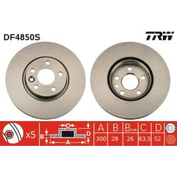 Brake Disc TRW DF4850S OE Ref 1405510