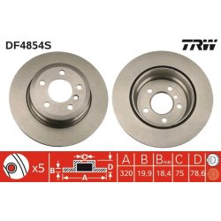 Brake Disc TRW DF4854S OE Ref 6 868 940