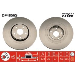 Brake Disc TRW DF4856S OE Ref 43512-22260