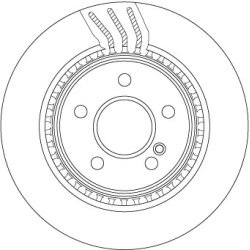 Disque de frein TRW DF4864S pour MERCEDES CLASSE C, CLASSE E OE A2044230712 TRW