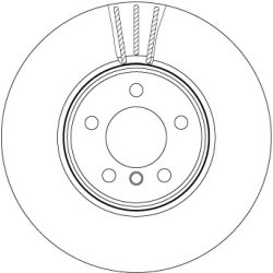 Disque de frein TRW DF4867S pour LAND ROVER RANGE ROVER OE SDB000201 TRW
