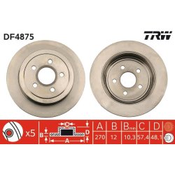 Brake Disc TRW DF4875 OE Ref 5085652AB