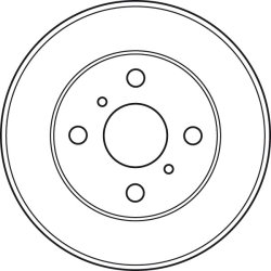 Disque de frein TRW DF4884 pour TOYOTA STARLET OE 43512-10090 TRW