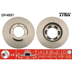 Brake Disc TRW DF4897 OE Ref MB950958
