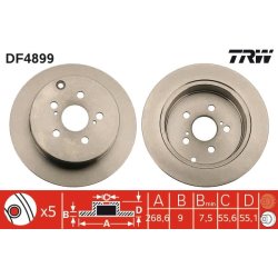 Brake Disc TRW DF4899 OE Ref 42431-32110