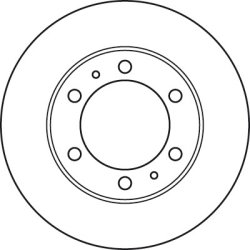 Disque de frein TRW DF4917 pour TOYOTA FORTUNER, HILUX OE 43512-0K070 TRW