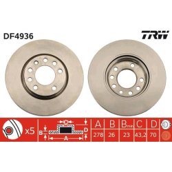 Brake Disc TRW DF4936 OE Ref 55 69 026