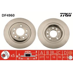Brake Disc TRW DF4960 OE Ref 48 05 469