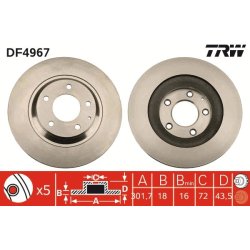 Brake Disc TRW DF4967 OE Ref F152-26-251A