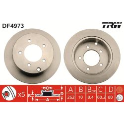 Brake Disc TRW DF4973 OE Ref MN116332