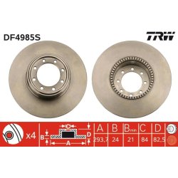Brake Disc TRW DF4985S OE Ref 7186485