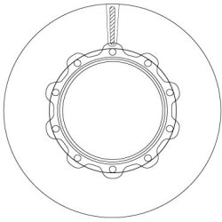 Disque de frein TRW DF5014S pour SCANIA OE 1386686 TRW