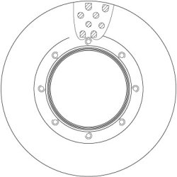 Disque de frein TRW DF5031S pour MERCEDES ATEGO OE 9754230012