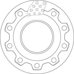 Brake Disc TRW DF5039S OE Ref 449445