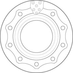 Brake Disc TRW DF5041S OE Ref 4 079 0003 00