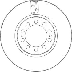 Brake Disc TRW DF5138S OE Ref 960 421 04 12