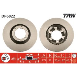 Brake Disc TRW DF6022 OE Ref HQ232405