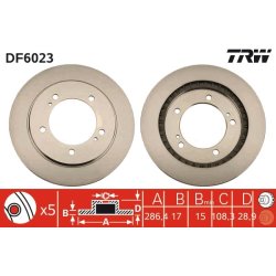 Brake Disc TRW DF6023 OE Ref 55211-65D00