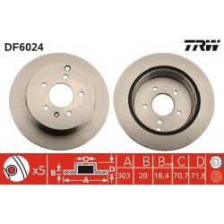 Brake Disc TRW DF6024 OE Ref 48 04 637