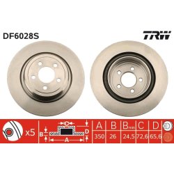 Brake Disc TRW DF6028S OE Ref 4779438AB