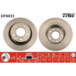 Brake Disc TRW DF6033 OE Ref 6 794 303
