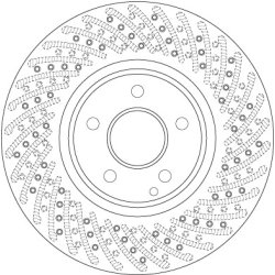 Disque de frein TRW DF6079S pour MERCEDES CLASSE E, CLASSE S OE A2204211812 TRW