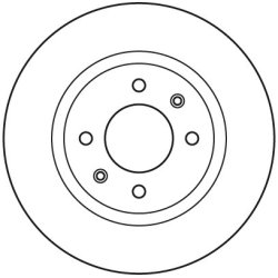 Disque de frein TRW DF6116 pour HYUNDAI, KIA i10, PICANTO OE 51712-0X700 TRW