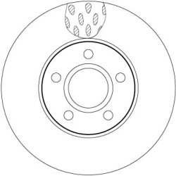 Disque de frein TRW DF6138 pour FORD C-MAX, FOCUS OE 1686723 TRW