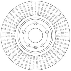 Disque de frein TRW DF6148 pour AUDI, VW OE 8R0615301C TRW