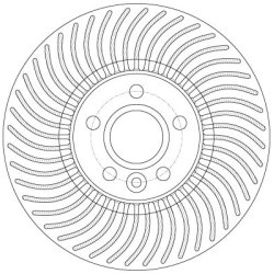 Disque de frein TRW DF6185S pour FORD, VOLVO OE 30769061 TRW