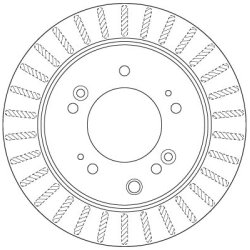 Brake Disc TRW DF6191S OE Ref 58411-3E500