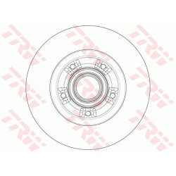 Disque de frein TRW DF6203BS pour RENAULT FLUENCE, GRAND, SCENIC TRW