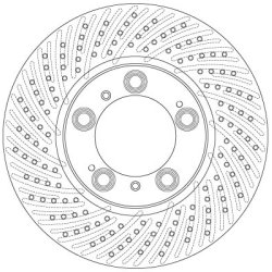 Brake Disc TRW DF6212S OE Ref 996 351 405 02