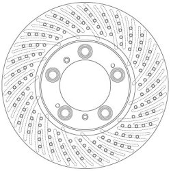 Brake Disc TRW DF6213S OE Ref 996 351 406 02