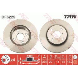 Brake Disc TRW DF6225 OE Ref 4351274010