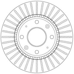 Disque de frein TRW DF6229 pour KIA CERATO OE 51712-2F100 TRW