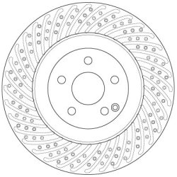 Disque de frein TRW DF6242S pour MERCEDES CLASSE E, CLASSE S, SL OE 2214211612 TRW