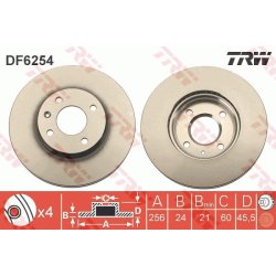 Brake Disc TRW DF6254 OE Ref 13502001
